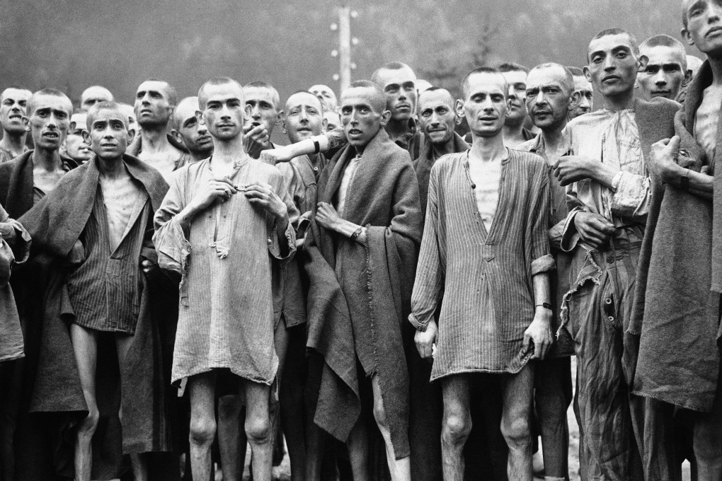 Emaciated prisoners in a Nazi concentration camp in May 1945, after being liberated by the Allies. File photo: AP