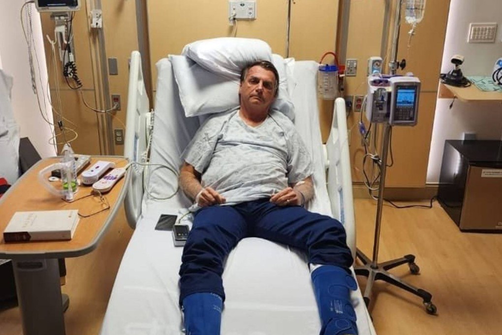 Brazil’s former president Jair Bolsonaro on his hospital bed in Kissimmee, Florida. Photo: Twitter