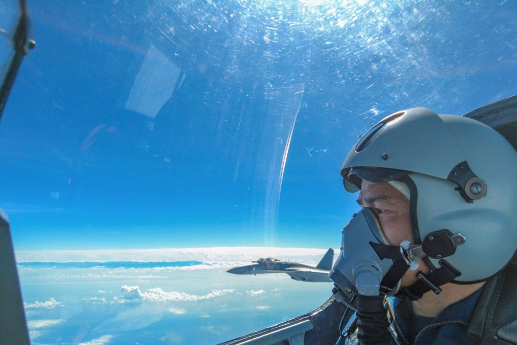 People’s Liberation Army warplanes flying around Taiwan during combat training exercises last August. Photo: Xinhua