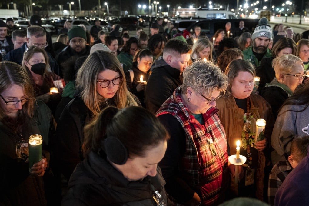 A vigil for Abby Zwerner, the teacher shot by a 6-year-old student in Newport News, Virginia. Photo: AP