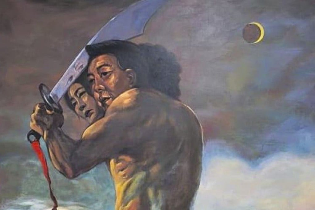 A satirical artwork featuring President Yoon Suk- yeol and first lady Kim Keon-hee, which was removed by the National Assembly secretariat from the members’ office building lobby. Photo: Handout