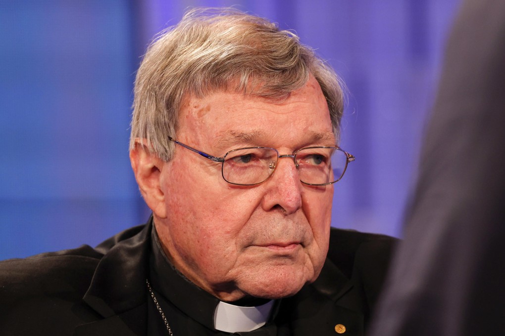 Australian Cardinal George Pell pictured on the set of an Italian television programme in 2021. Photo: EPA-EFE