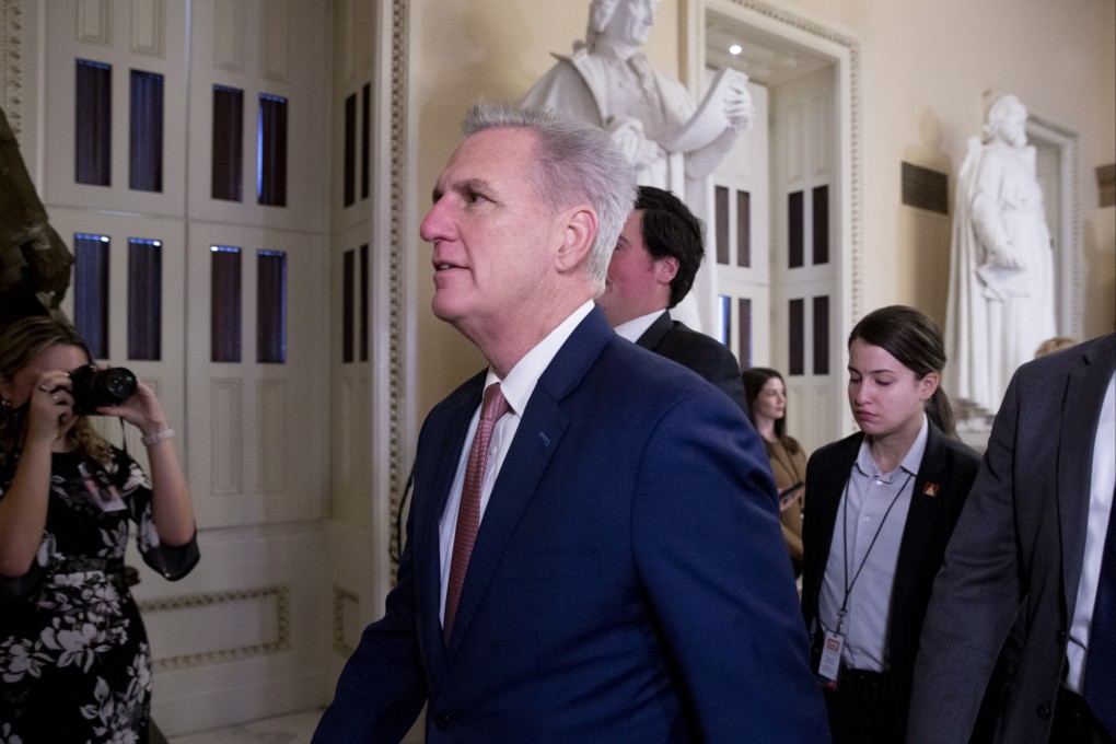 House Speaker Kevin McCarthy arrives at the US Capitol in Washington on Tuesday. Photo: EPA-EFE