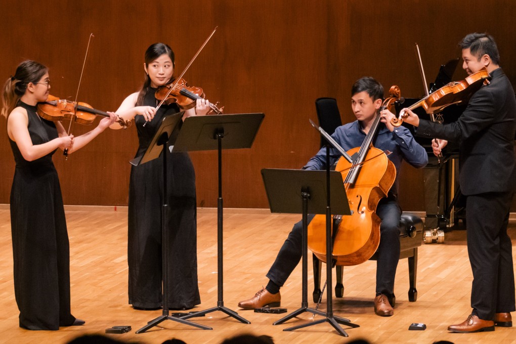 The Romer String Quartet perform during their Beare’s Premiere Music Festival 2023 concert at Hong Kong City Hall on January 9. Photo: Premiere Performances of Hong Kong