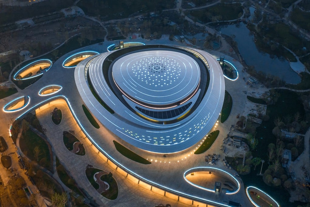 A bird’s eye view of the Xiacheng District Esports Venue for this year’s Asian Games to be held in Hangzhou. Photo: VGG