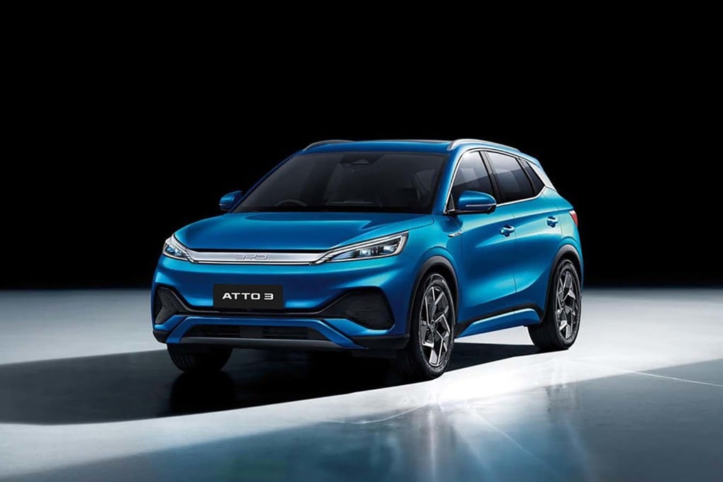 BYD introduced its first EV, the Atto 3 SUV, last year. It is planning to sell 15,000 electric cars this year. Photo: Handout