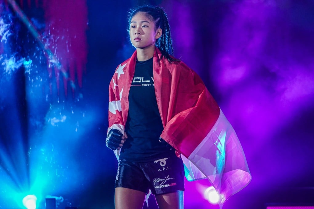 Victoria Lee walks to the ONE Championship Circle for a fight with Victoria Souza. Photo: ONE Championship.