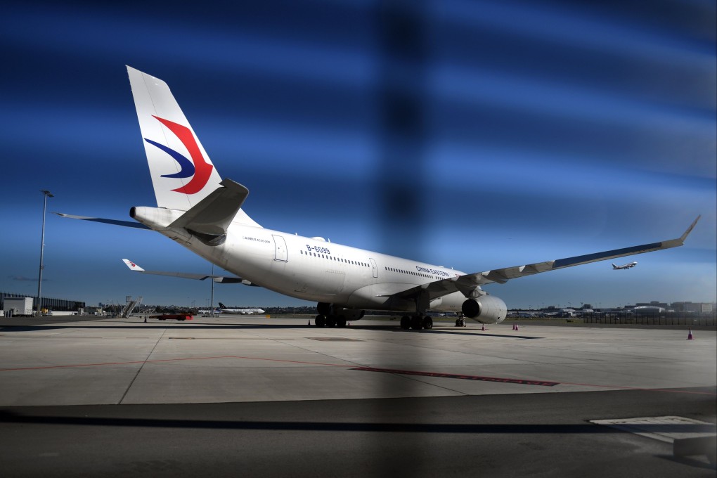 A China Eastern Airlines plane is seen at the international airport in Sydney, Australia. Photo: EPA