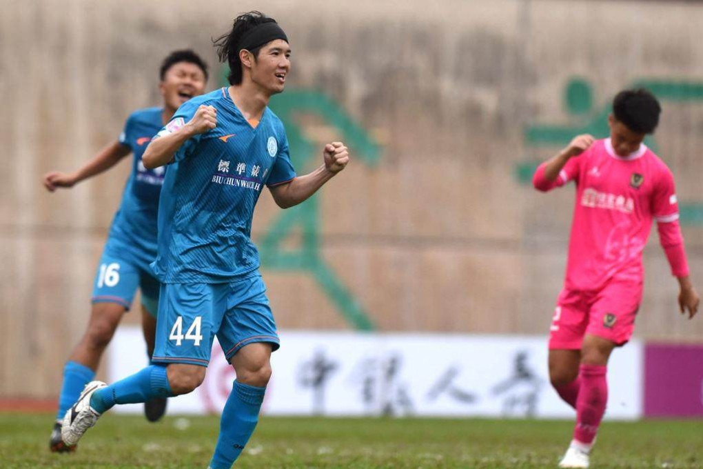 Yumemi Kanda celebrates after scoring for BC Rangers against Resources Capital in the Hong Kong Premier League. Photos: BC Rangers