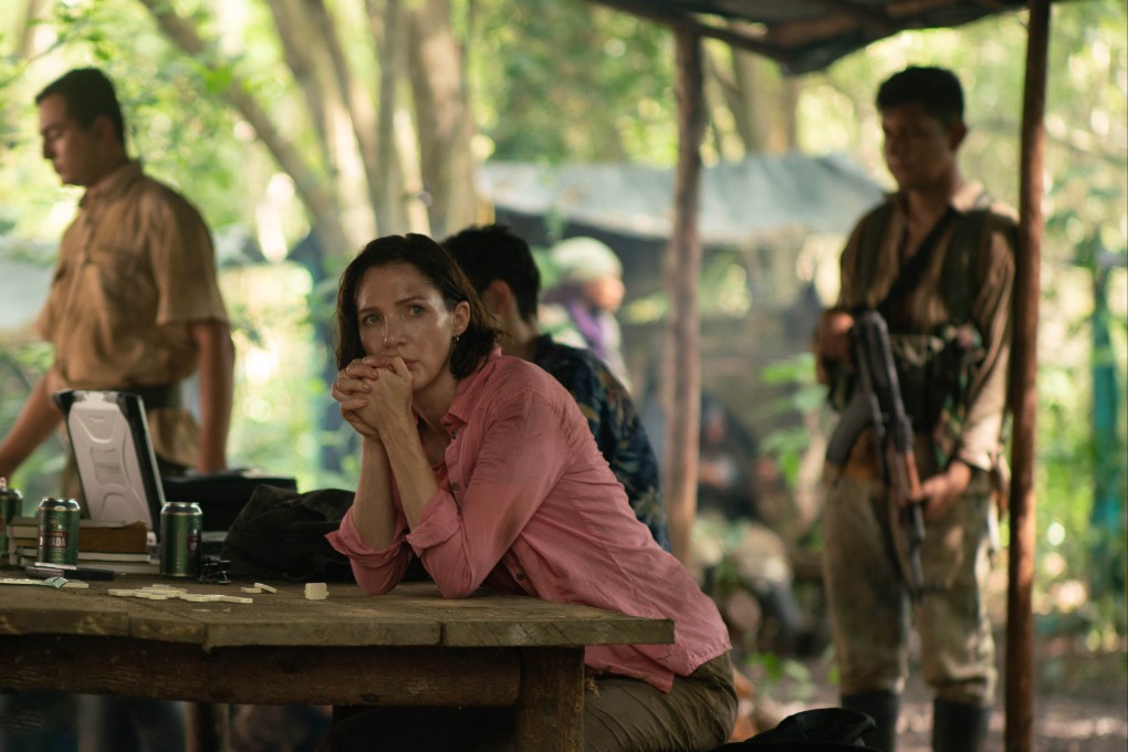 In Apple TV+‘s Echo 3, Jessica Ann Collins stars as botanist Amber Chesborough (above), who is kidnapped in South America by bandits linked to drug cartels. Photo: Apple TV+