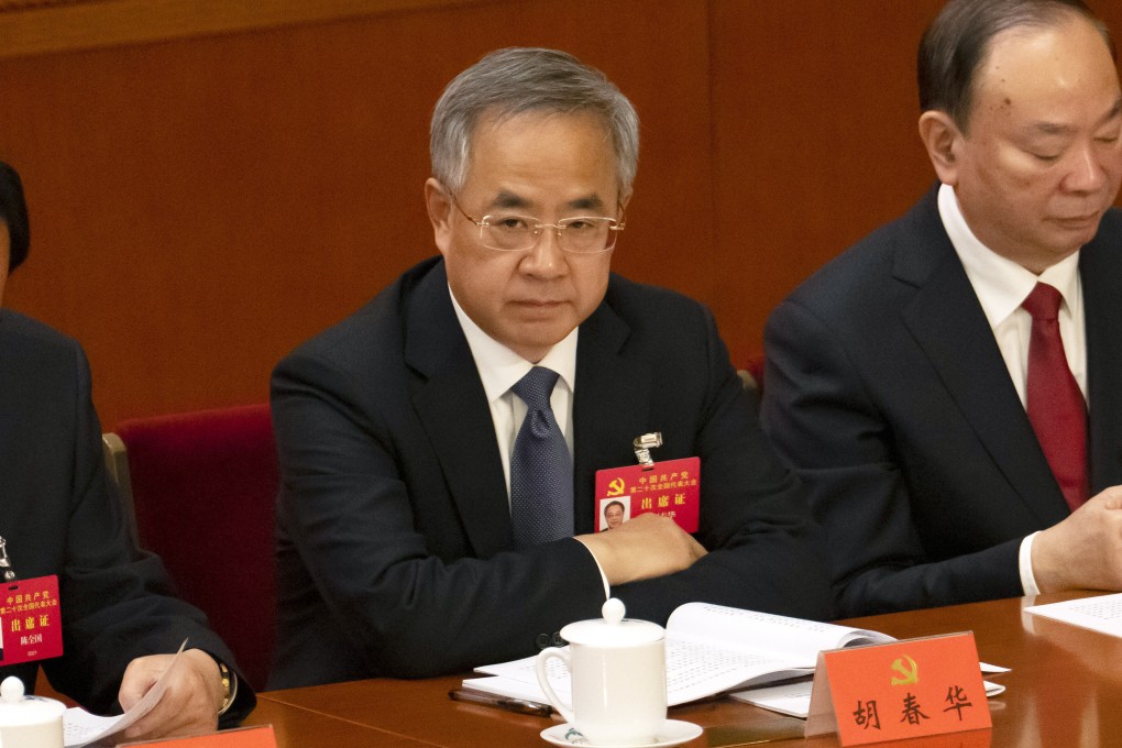 Chinese Vice-Premier Hu Chunhua during the opening ceremony of the 20th National Congress of China’s ruling Communist Party in October. Photo: AP