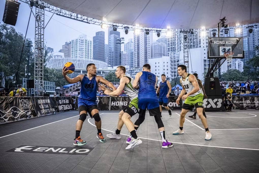 Mongolian side Ulaanbaatar in action at the Fiba 3x3 World Tour Hong Kong Masters. Photo: Handout