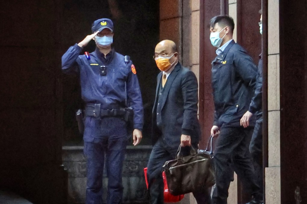 Taiwanese Premier Su Tseng-chang and his team have submitted their resignations to pave the way for a new cabinet, which is expected to be formed after the Lunar New Year holiday. Photo: CNA