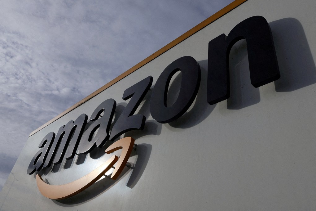 The logo of Amazon seen at the company's logistics centre in Lauwin-Planque, northern France, on November 15, 2022. Photo: Reuters