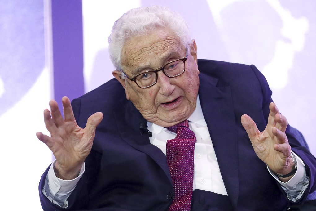 Former US Secretary of State Henry Kissinger was given a lifetime achievement award by the US chapter of the China General Chamber of Commerce in New York. Photo: Getty Images