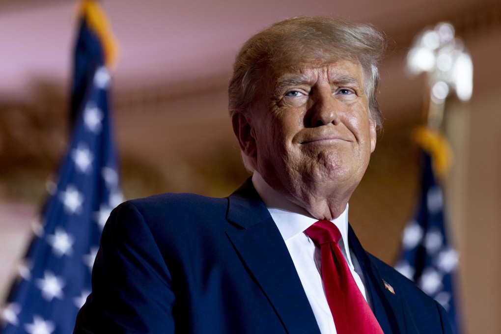 Former US president Donald Trump announces he is running for president for the third time at Mar-a-Lago in November 2022. Photo: AP