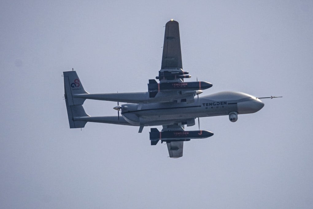Drones like the TB-001 could be used to attack helicopters and strike Taiwan’s smaller vessels during a conflict across the strait, according to a Chinese military magazine. Photo: EPA-EFE
