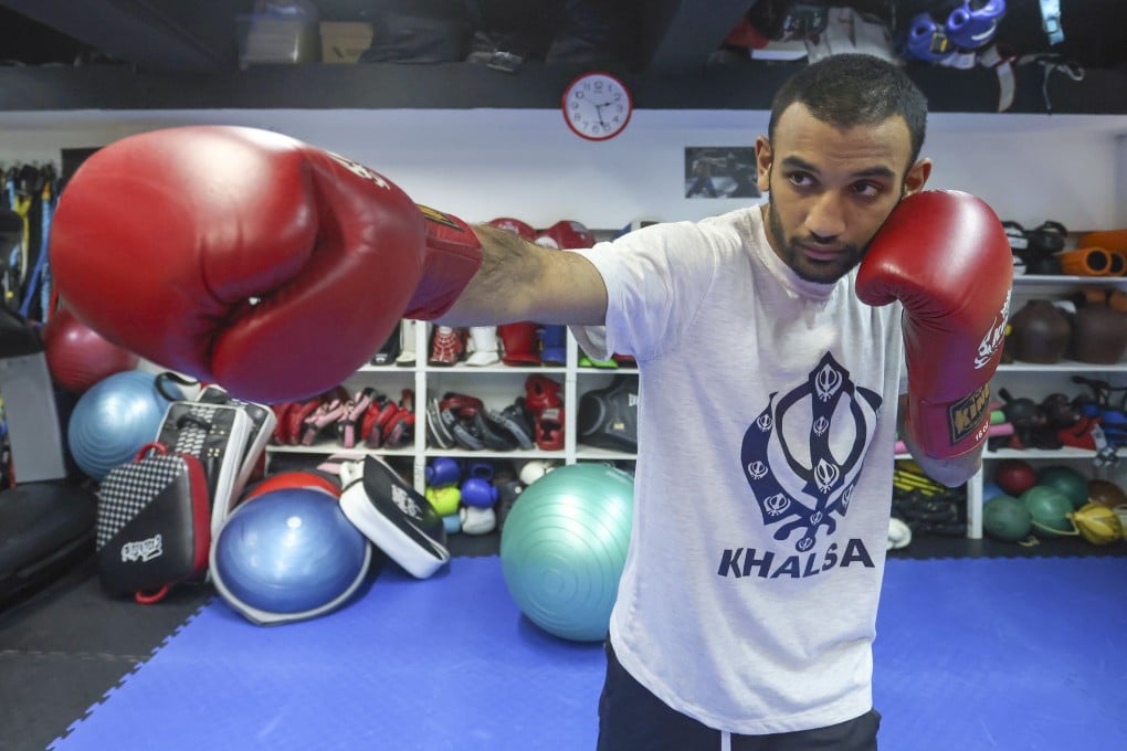 Hong Kong-born Sikh boxer Taqdeer Singh at Impakt MMA in Central. Photos: Jonathan Wong