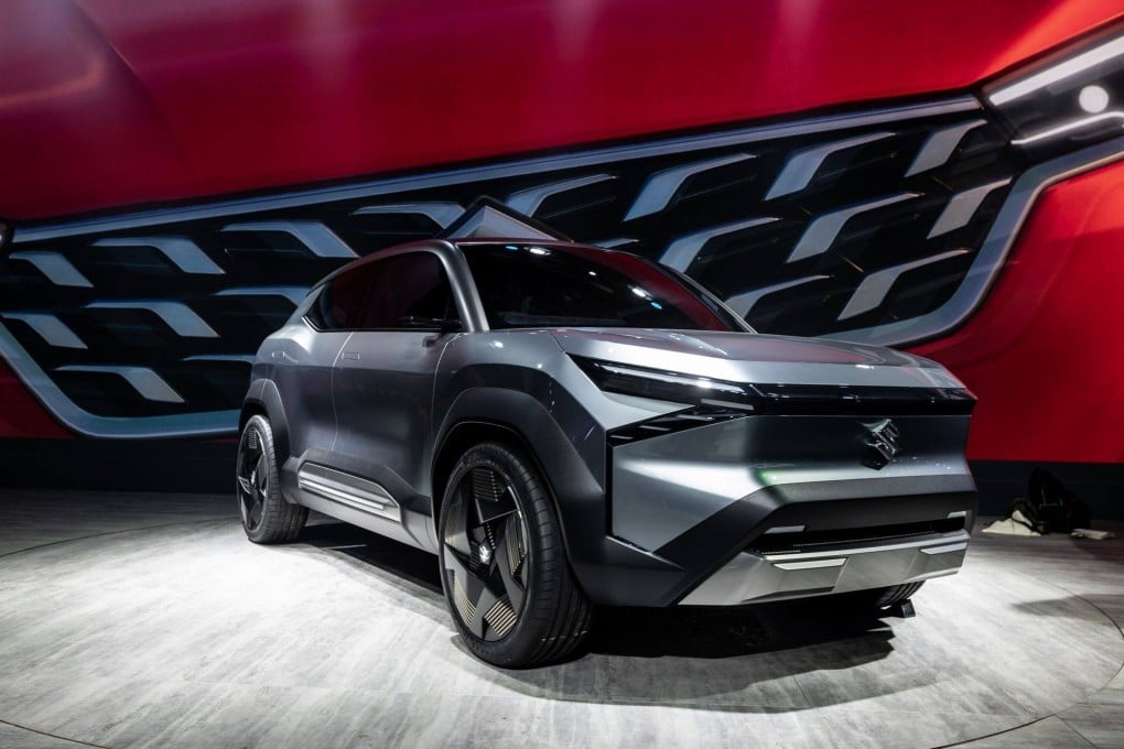 A Maruti Suzuki India Ltd. eVX electric sports utility vehicle is seen at at the India Auto Expo 2023 earlier this month. Photo: Bloomberg