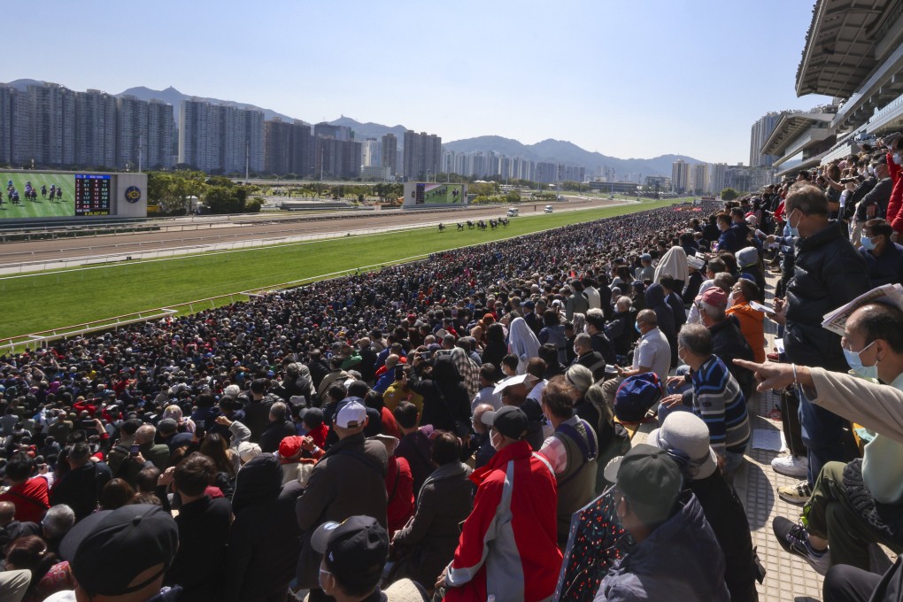 Punters crowd the grandstand for the Hong Kong Jockey Club’s Lunar New Year meeting at Sha Tin racecourse. Photo: Yik Yeung-man