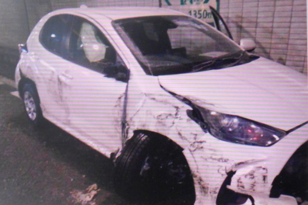 Local police said they believed vehicle had skidded on frozen road surface close to tunnel entrance. Photo: Handout