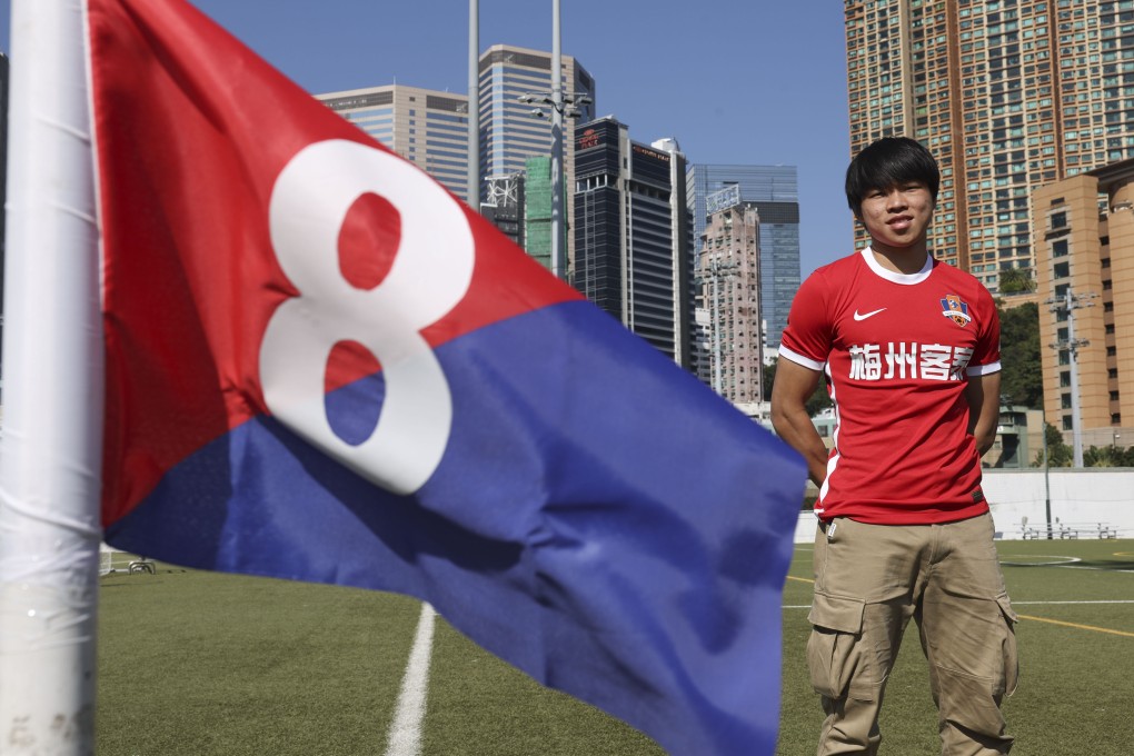 Interview with Yue Tze-nam of Meizhou Hakka at Happy Valley Sports Ground. Photo: Edmond So