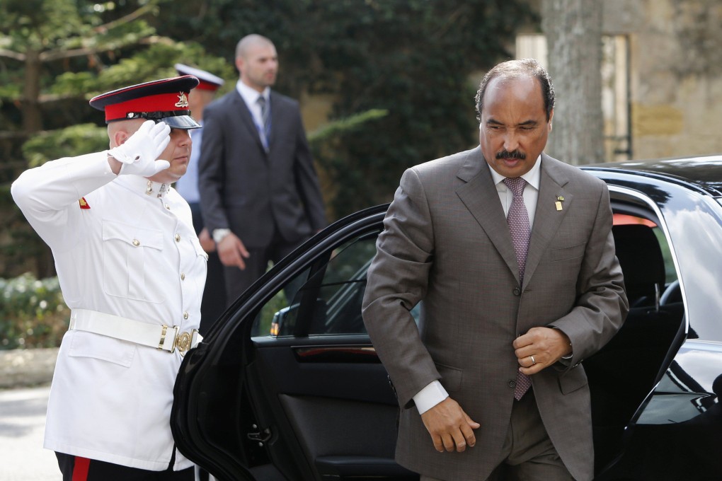 Mauritania’s President Mohamed Ould Abdel Aziz arrives for the second day of talks during a summit of Mediterranean neighbours at Verdala Palace outside Valletta in October 2012. Photo: Reuters