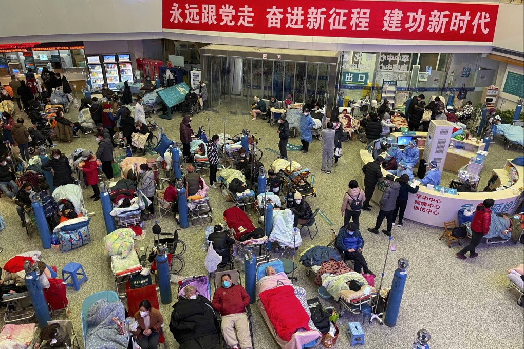 after Beijing abruptly pivoted from its strict zero-Covid policy last month, a surge in infections overwhelmed hospitals and morgues. Photo: AP
