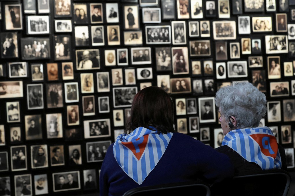 Holocaust survivors take part in the 78th anniversary of the liberation of Nazi German Auschwitz-Birkenau death camp in Oswiecim, Poland on Friday. Photo: Reuters