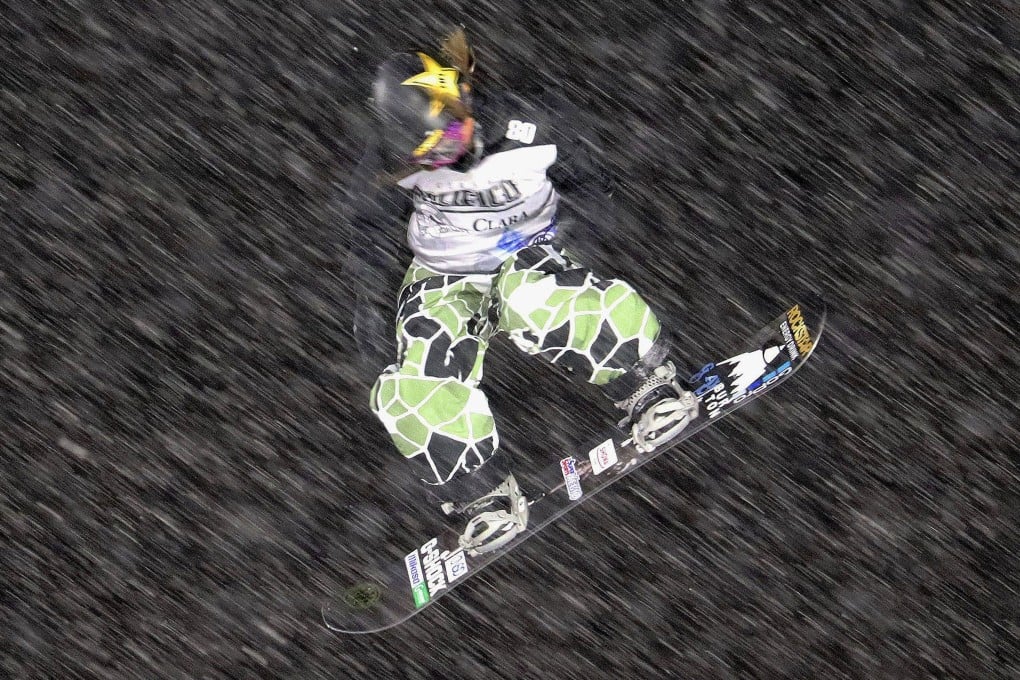 Japan’s Reira Iwabuchi on her way to winning the women’s snowboard Big Air event at the Winter X Games. Photo: Kyodo