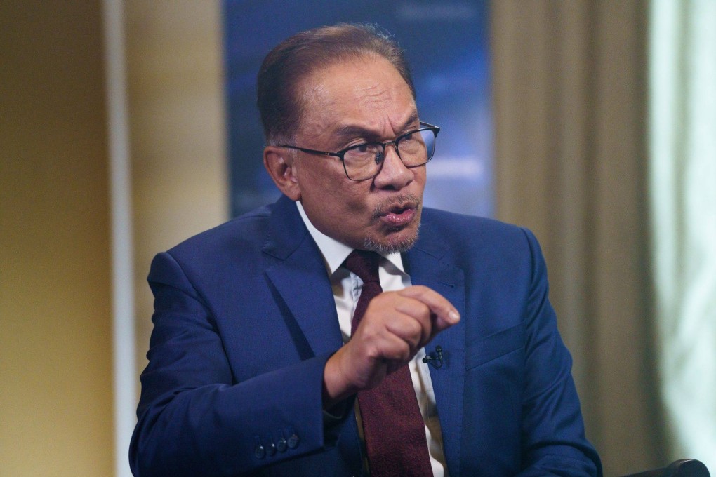 Anwar Ibrahim, Malaysia’s prime minister, during an interview in Singapore on Monday. Photo: Bloomberg