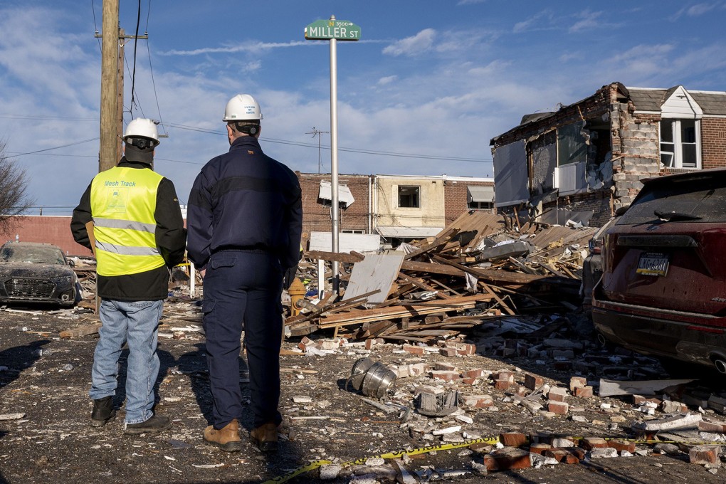 Rowhouses in the Port Richmond neighbourhood of Philadelphia sit in ruins on January 29 after several collapsed in a series of gas explosions. US Trade Representative Katherine Tai is keeping people in economically depressed areas such as Philadelphia and Baltimore in mind in her approach to trade deals, but time is running out for her to deliver for them. Photo: TNS