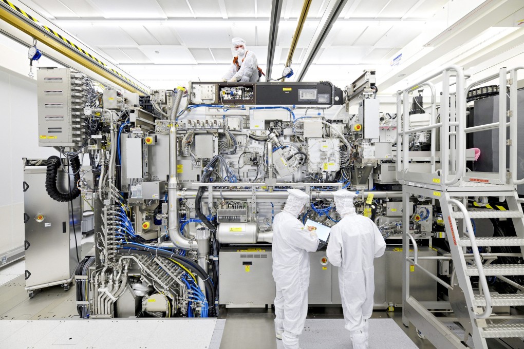 Dutch firm ASML has a global monopoly on advanced lithography technology and the production of equipment critical for making semiconductors. Photo: Handout via Reuters