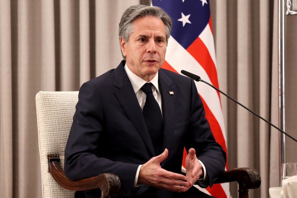 US Secretary of State Antony Blinken speaks in Jerusalem, Israel, on Monday. Blinken is expected to visit Chinese officials in Beijing in February. Photo: EPA-EFE