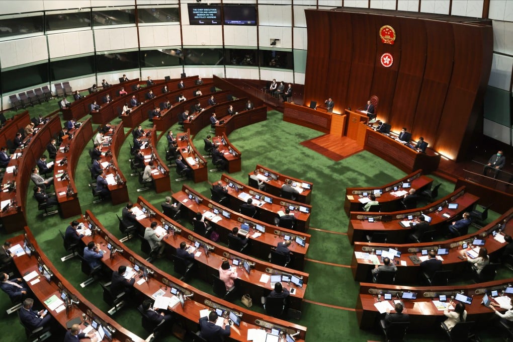 Chief executive John Lee attends a question-and-answer session at the Legislative Council on October 20. Photo: Yik Yeung-man