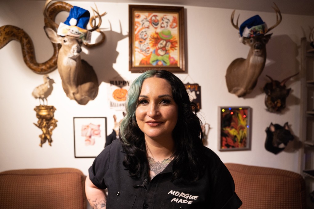 Allison Doty, a pet taxidermist, poses for a portrait at her Florida home. “There’s a huge stigma around pet taxidermy,” Doty says. “I’m hoping to break that.” Photo: Angelica Edwards/Tampa Bay Times/TNS