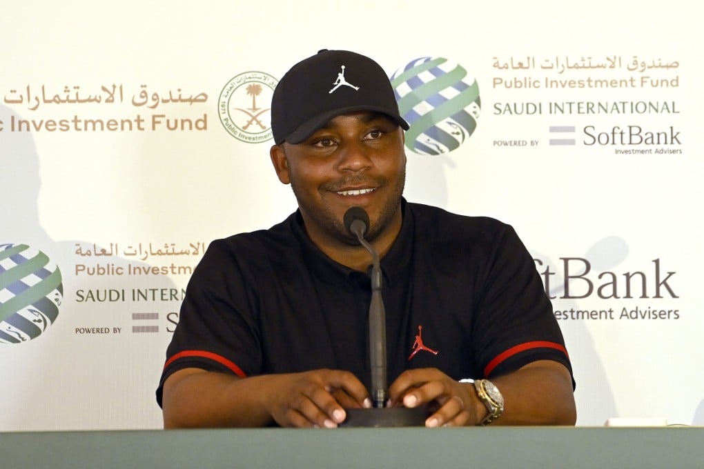 Defending champion Harold Varner III answers questions ahead of the PIF Saudi International. Photos: Asian Tour