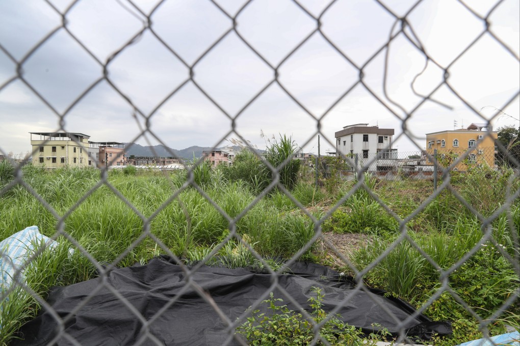 Lin Fa Tei village land in Yuen Long in April 2021. Adult male indigenous villagers enjoy the right to build a house of up to three storeys, with each floor limited to 700 sq ft, on their own land within a recognised New Territories village without having to pay a land-use conversion fee. Photo: Edmond So