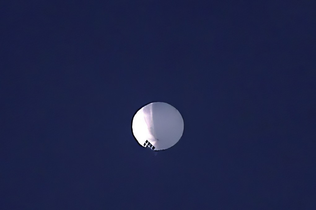 The balloon pictured in the sky over Billings, Montana, on Wednesday. Photo: Reuters