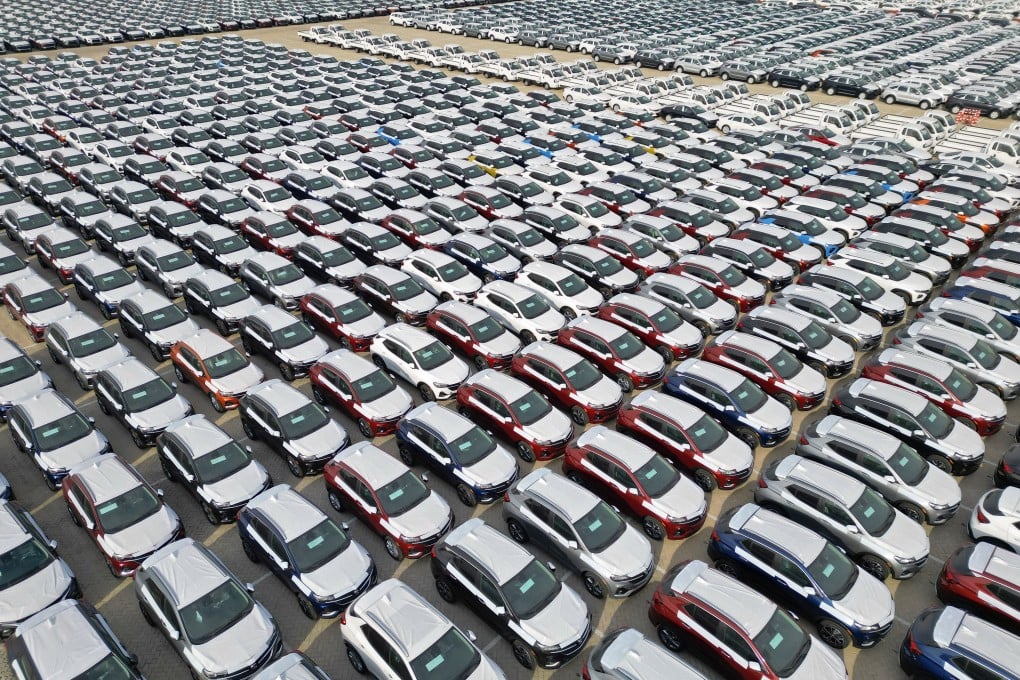 Export vehicles awaiting shipment at Yantai Port, Shandong, China, on January 17. China’s economy grew 3 per cent to a record high of 121 trillion yuan (US$18 trillion) in 2022, despite pressures from epidemic resurgences and a complicated external environment. Photo: EPA-EFE