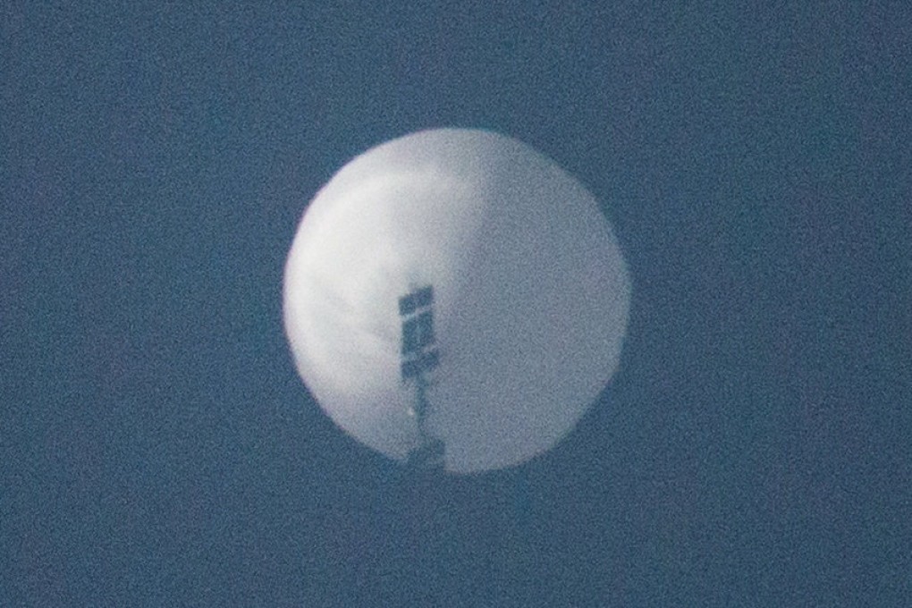 A balloon flies over Billings, Montana, on Wednesday in this picture obtained from social media. Image: Chase Doak via Reuters