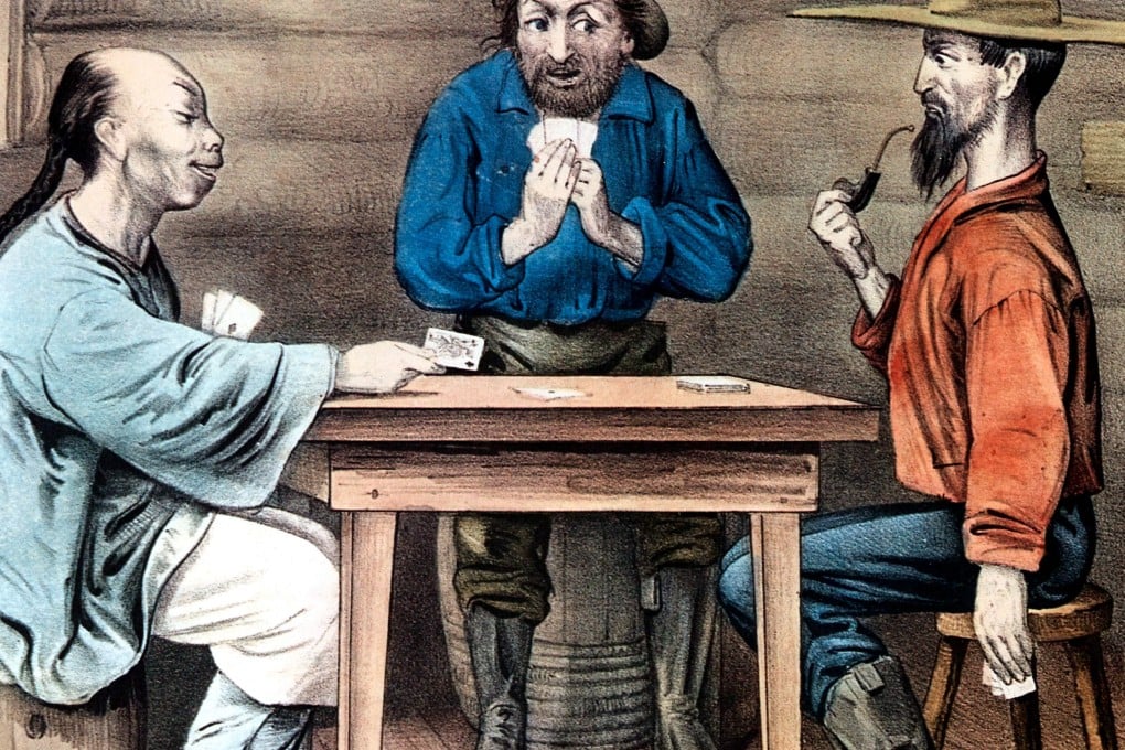 A lithograph published by Currier & Ives in 1871 to illustrate Bret Harte’s poem The Heathen Chinee. Illustration: Getty Images
