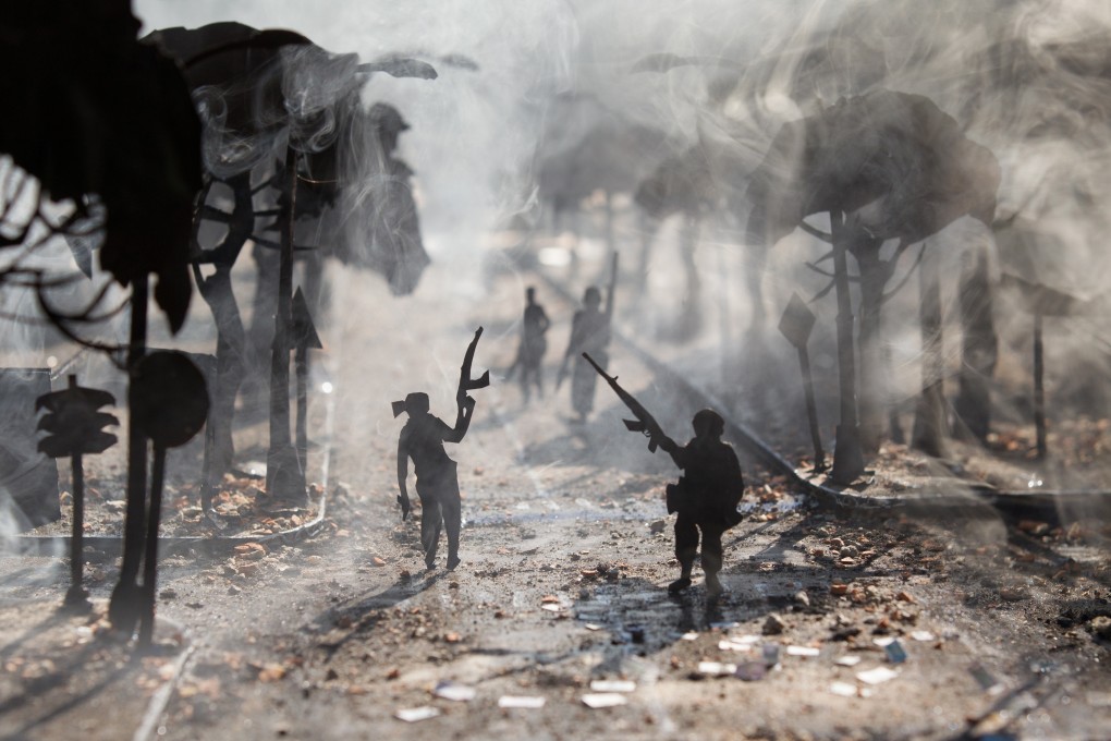 Mak Remissa’s Khmer Rouge soldiers took control Phnom Penh, 2014, features in the new exhibition, which takes fire as its central theme. Photo: Mak Remissa/Prix Pictet
