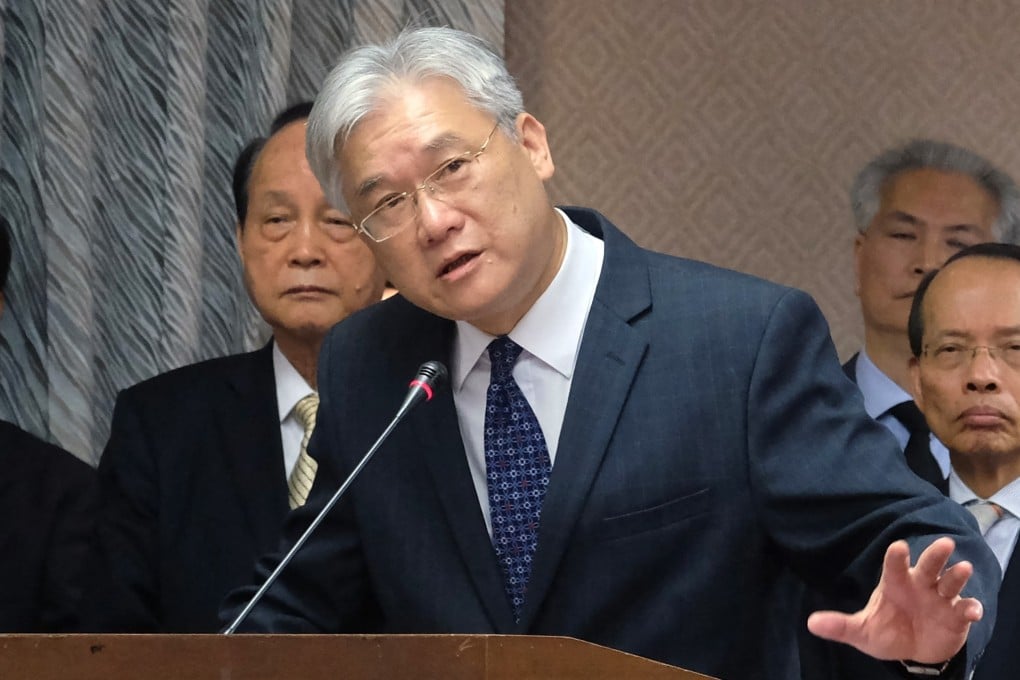 KMT vice-chair Andrew Hsia (centre) last visited mainland China on a controversial “fact-finding” tour in August.