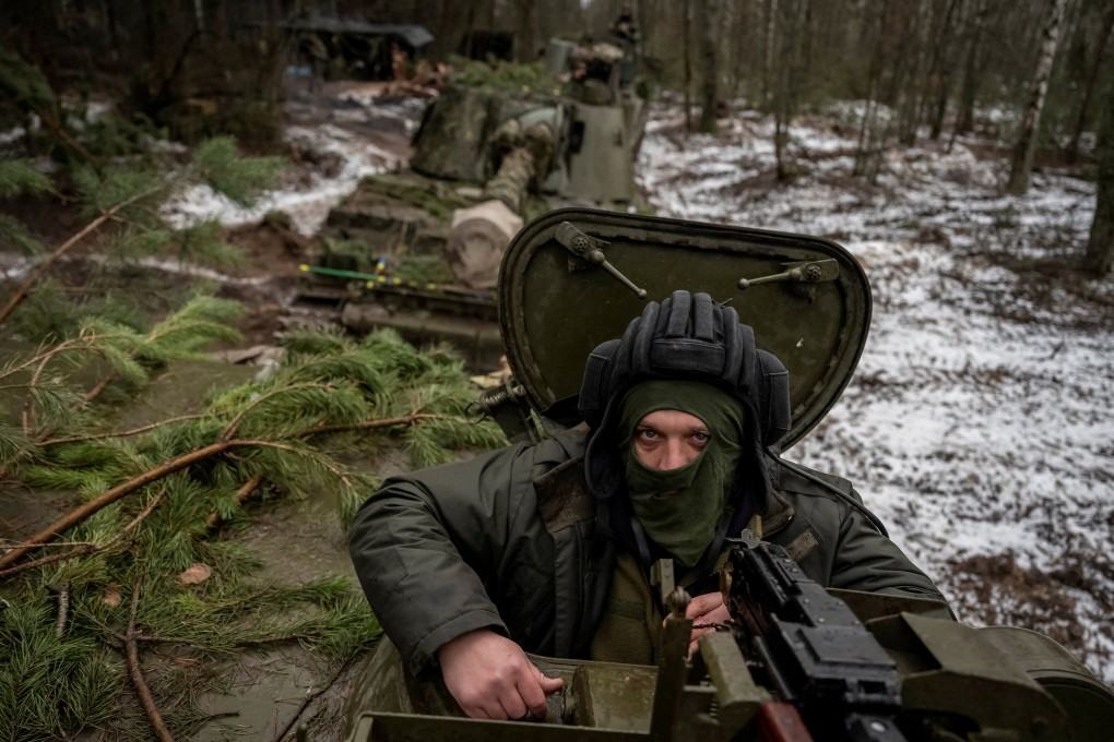 Ukrainian troops at the border with Belarus. Photo: Reuters
