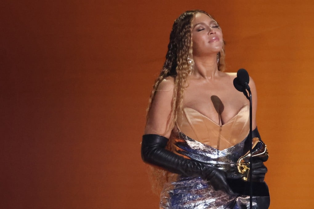 Beyonce accepts the award for best dance/electronic music album for “Renaissance”, her record-breaking 32nd Grammy, at the recording industry’s 2023 awards ceremony in Los Angeles, California, on February 5. Photo: Reuters