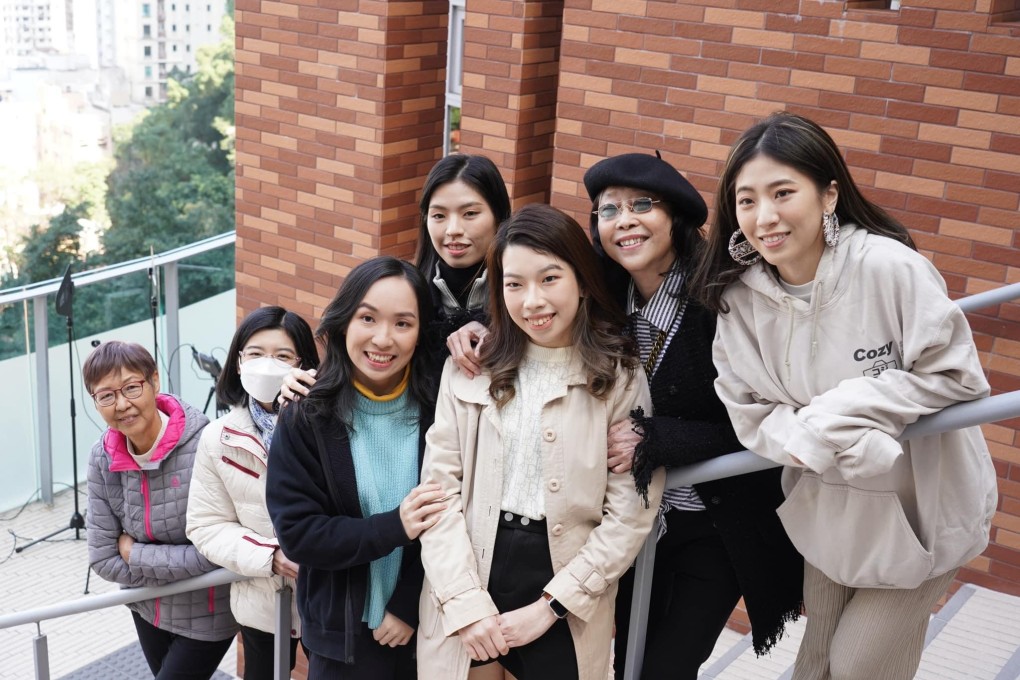 Filmmaker Mabel Cheung Yuen-ting and students from the documentary movie “To My Nineteen Year Old Self”. Photo: Handout