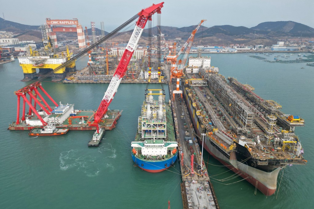 A number of massive ship-construction projects are underway in China’s Shandong province. Photo: Getty Images