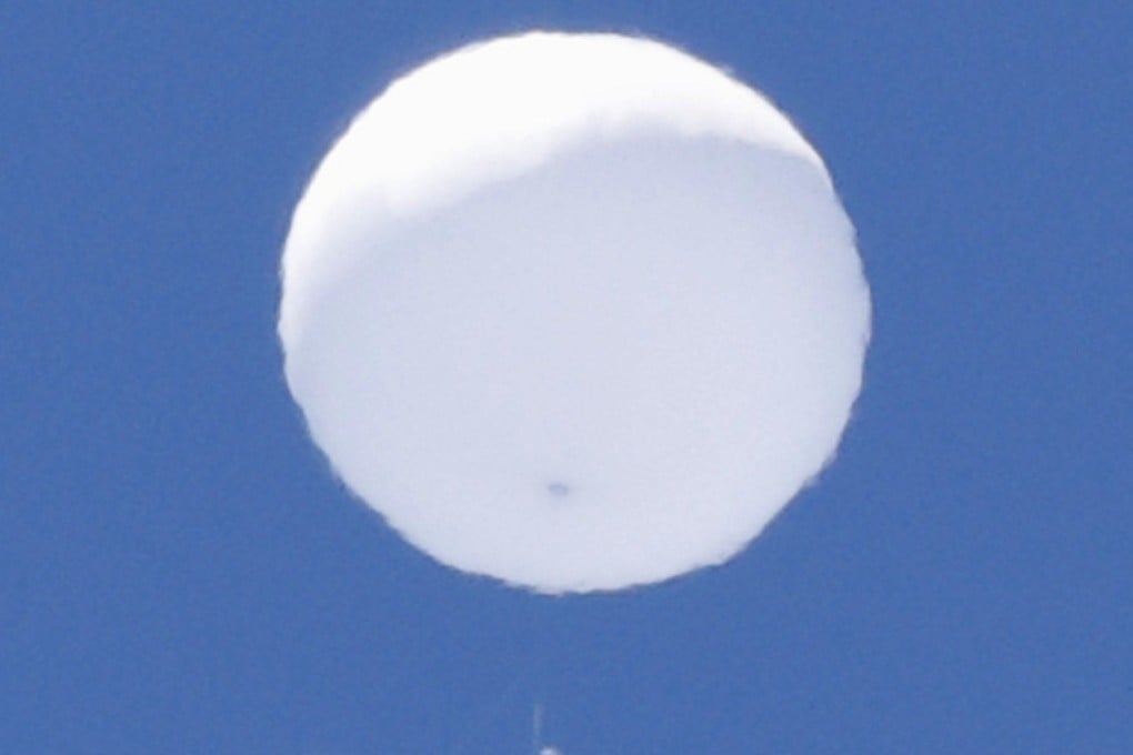 A flying object is spotted in the sky over Sendai, Miyagi Prefecture, in northeastern Japan. The object has come under the spotlight again after a similar Chinese balloon was detected travelling over the US. Photo: Kyodo/File