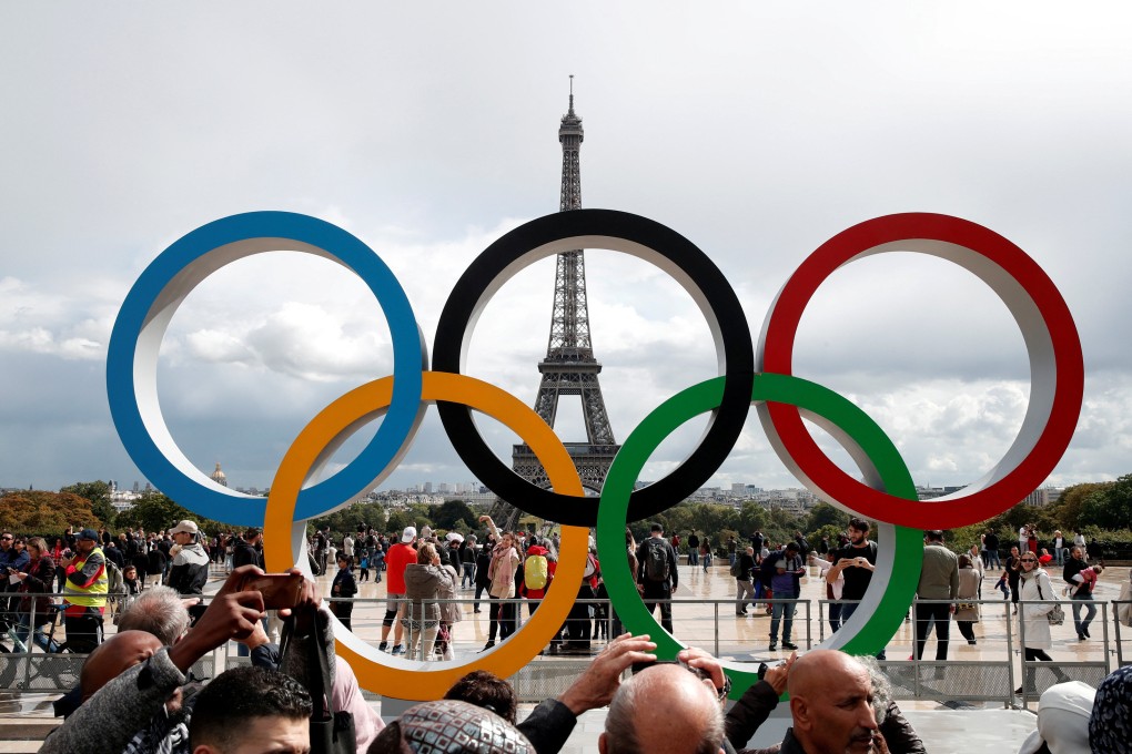 Olympic rings to celebrate the IOC official announcement that Paris won the 2024 Olympic bid are seen in front of the Eiffel Tower at the Trocadero square in Paris, France, on September 16, 2017.  Photo: Reuters